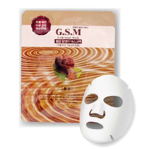 Mặt nạ dưỡng da chiết xuất từ Vàng & Ôc Sên Gold Snail Mask Bidameu (10 miếng ) 5