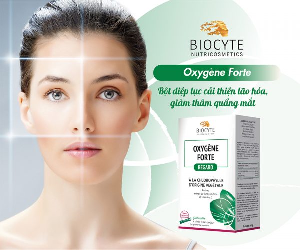 Bột diệp lục cải thiện lão hóa, giảm thâm quầng mắt Biocyte Oxygène Forte 6