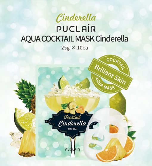 Mặt nạ dưỡng da tinh chất Vitamin C PUCLAIR Aqua Cocktail Cinderella 1