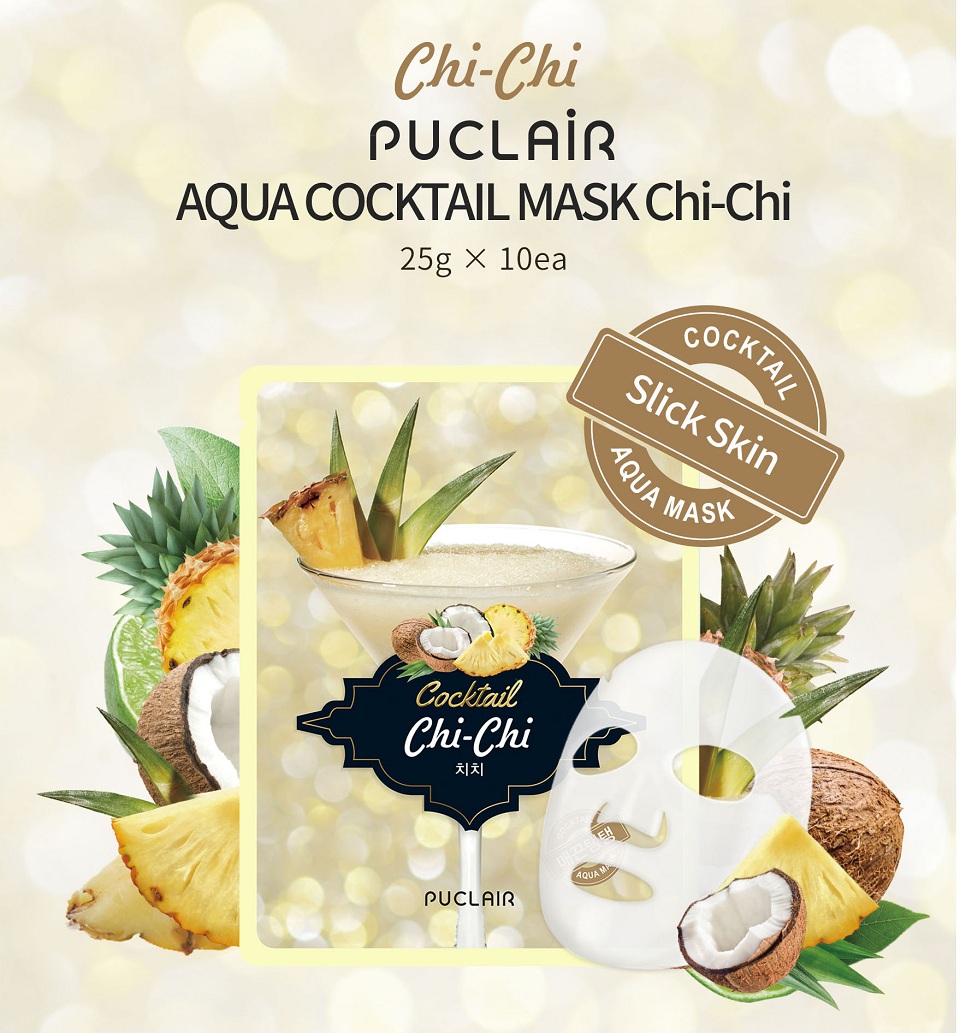 Mặt nạ dưỡng da tinh chất dầu dừa PUCLAIR Aqua Cocktail Mask Chi 10 gói 2
